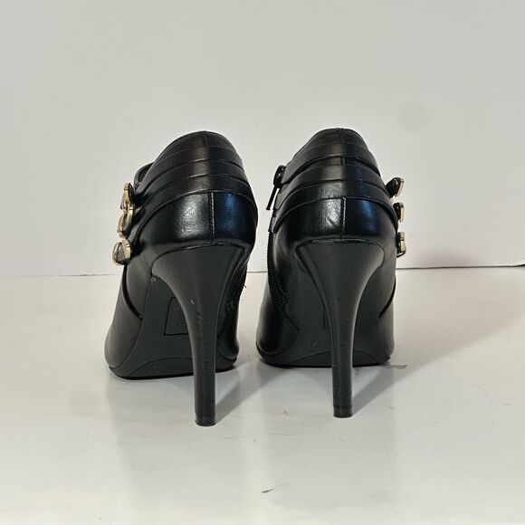 Fioni Black & Gold Heeled Boots | Women Size 7 ½ - Picture 8 of 12